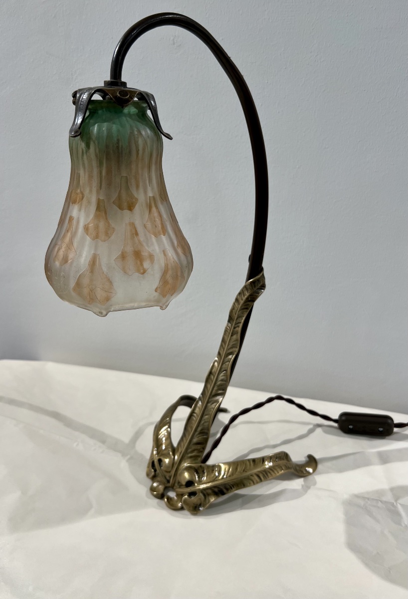Nicotiana - Lampada art nouveau Daum / Majorelle-photo-2
