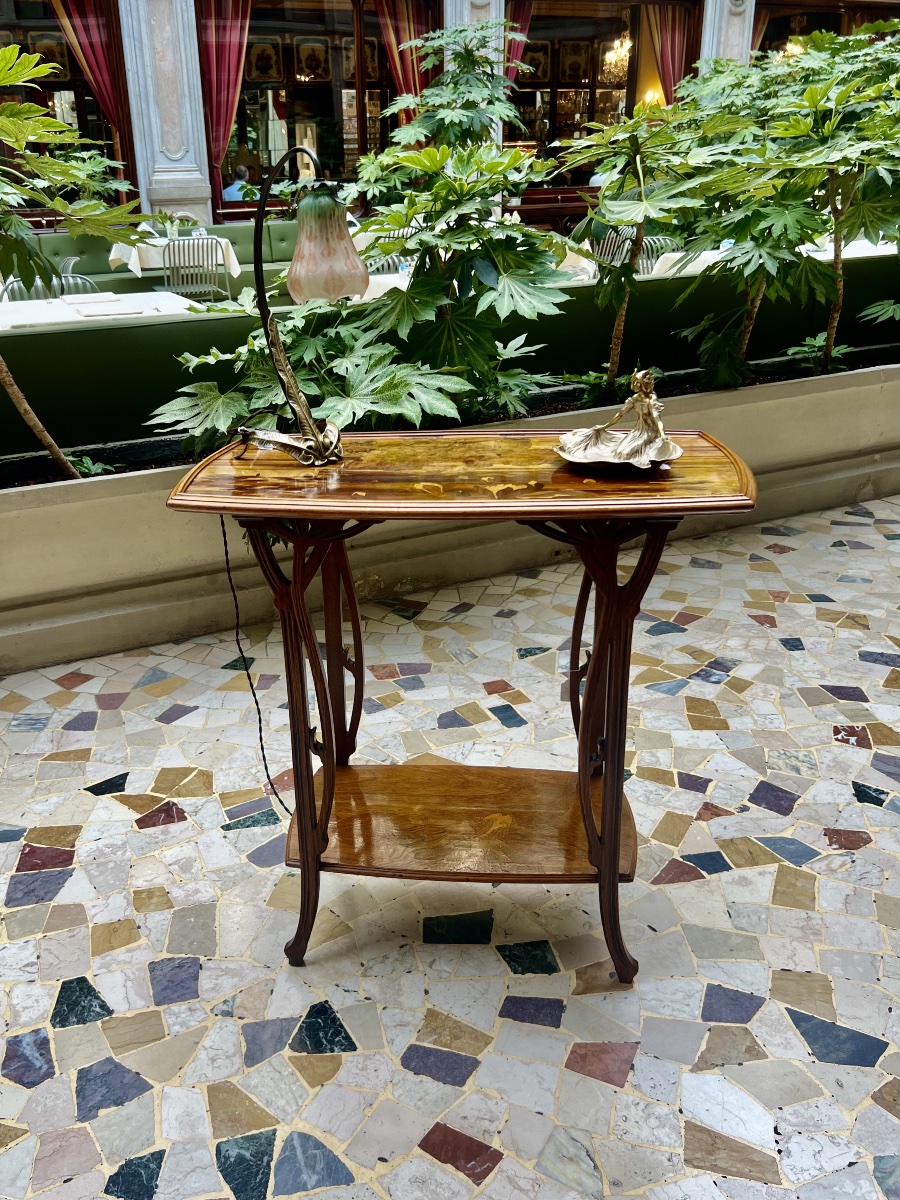 Ombrellifere- Tavolino art nouveau Gallé-photo-1