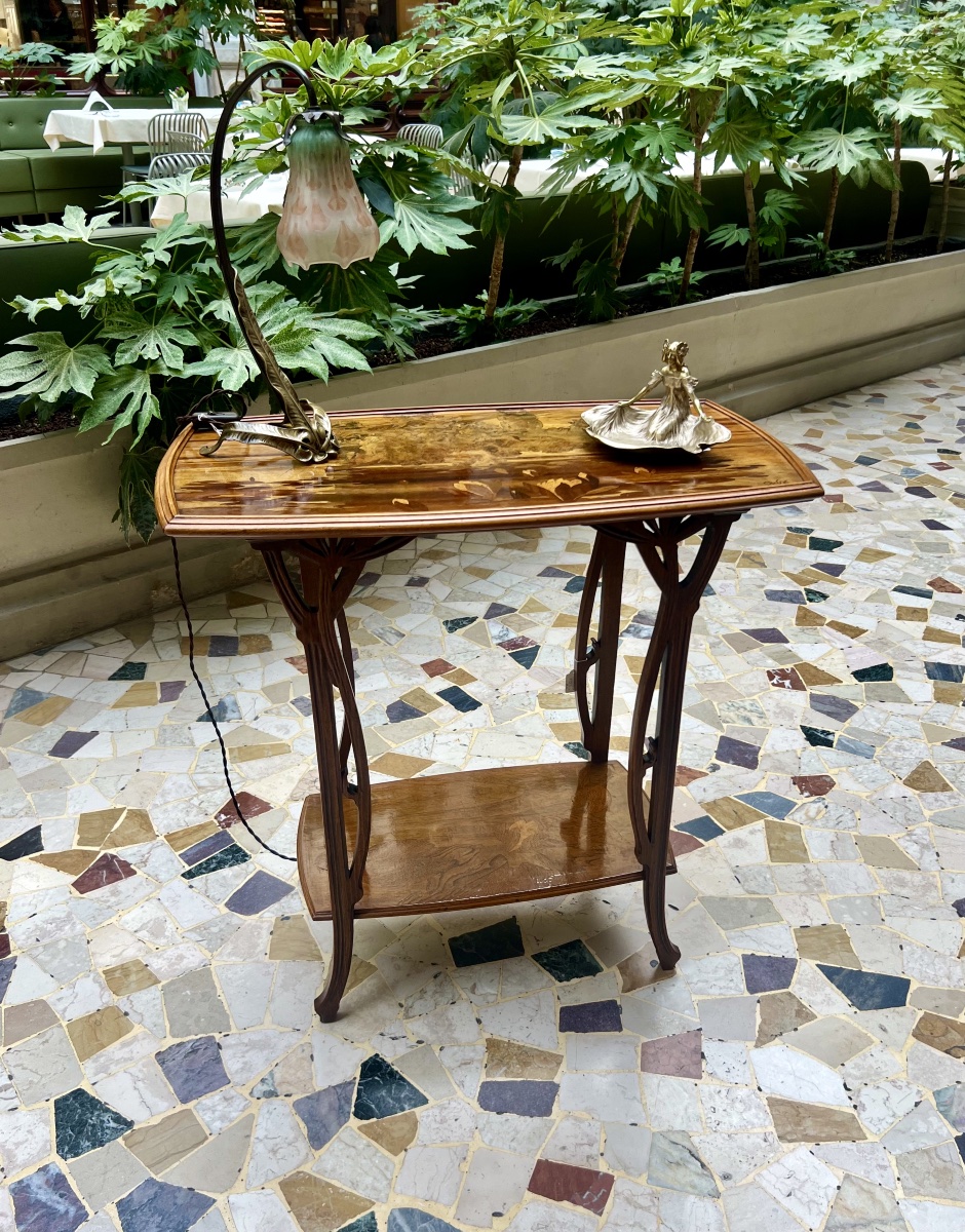 Ombrellifere- Tavolino art nouveau Gallé-photo-2