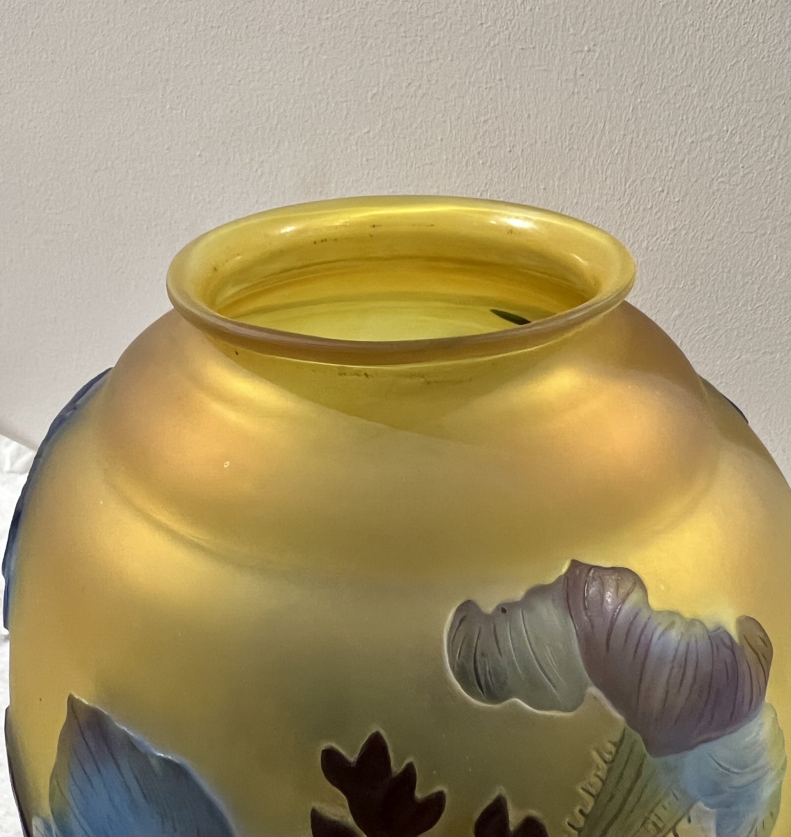 Morning glory - Vaso art déco Gallé soufflé-photo-2
