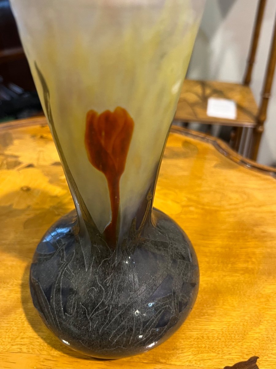 Crocus - Vase Daum Nancy Art Nouveau -photo-4