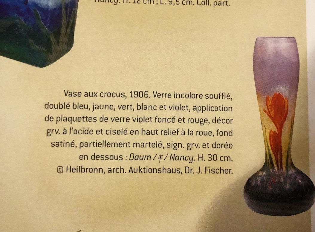 Crocus - Vase Daum Nancy Art Nouveau -photo-2