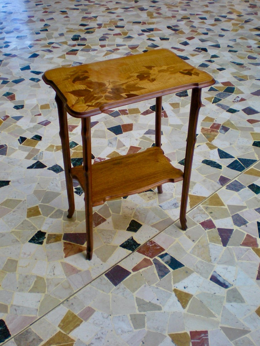 Fleur Lilas-table Art Nouveau Gallè-photo-2