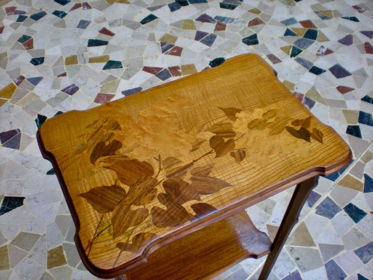 Fleur Lilas-table Art Nouveau Gallè-photo-3