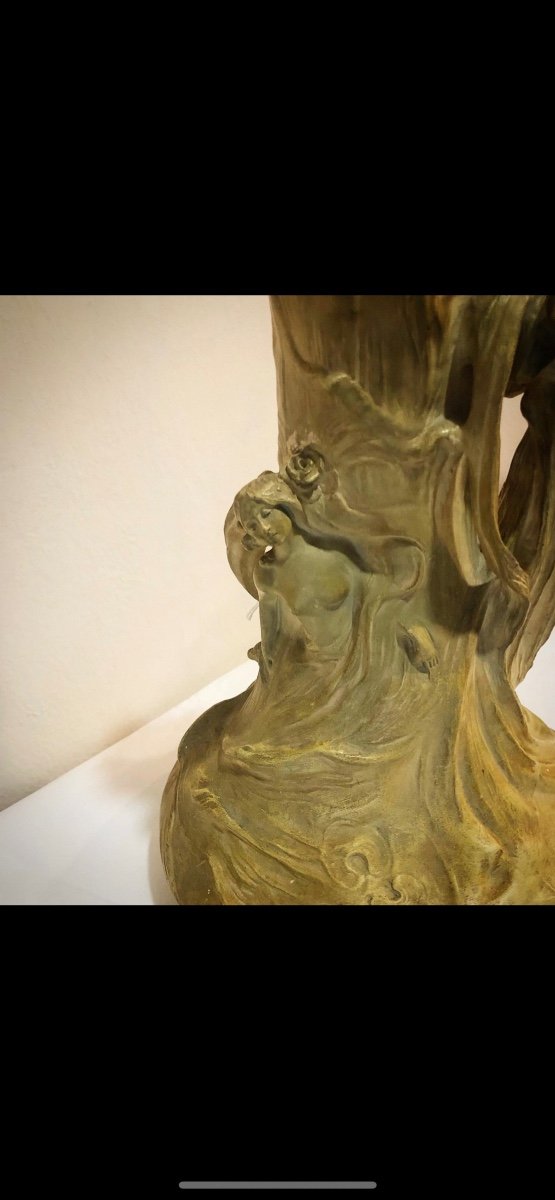 Two Maidens - Vase/ sculpture  Art Nouveau Goldscheider-photo-2