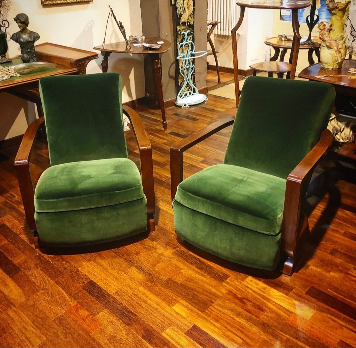 Paire De Fauteuils Art Déco-photo-3