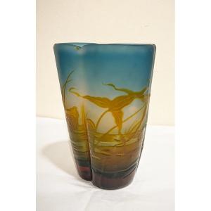 Vegetazione acquatica- Vaso art nouveau Galle 