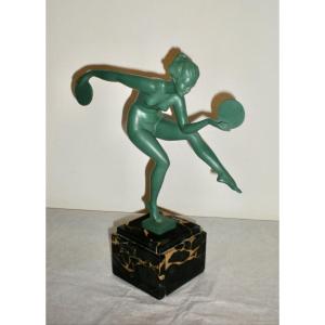 Ballerina- Figurina art dèco Derenne/ Max le Verrier 