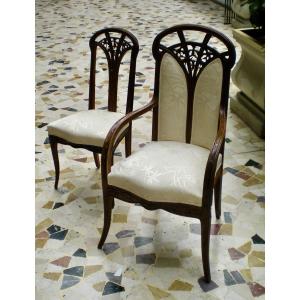 Clematide- Poltrona e sedia art nouveau Majorelle