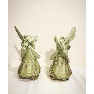 Femmes libellule - Vasi art nouveau Massier