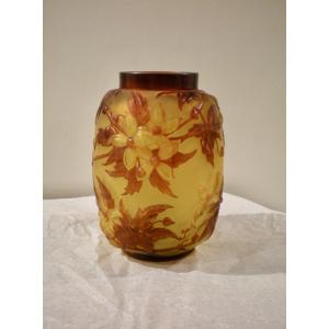 Clematide- Vaso art déco Gallé soufflé
