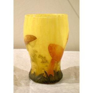Funghi- Vaso art nouveau Daum Nancy