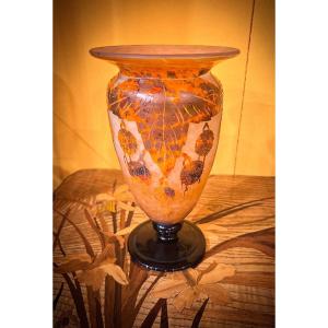 Platani - Vaso art déco Le Verre Français 
