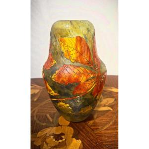 Ippocastano- Vaso art nouveau  Daum Nancy 