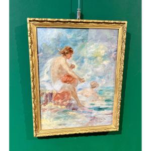 Bagnanti- Dipinto art nouveau Gabriel Griffon