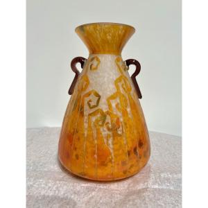 Fougeres- Vaso art déco Le Verre Français
