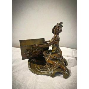 Portacarte/ scultura art nouveau Clara Pfeffer
