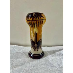 Cigni- Vaso art déco Le Verre Français
