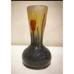 Crocus - Vase Daum Nancy Art Nouveau 