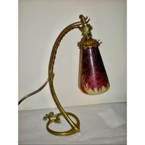 Fleur De Cactus - Lampe Gallè Art Nouveau