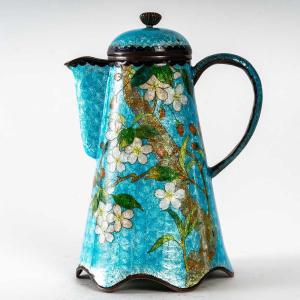 Japanese Enamel Teapot Late Nineteenth Century