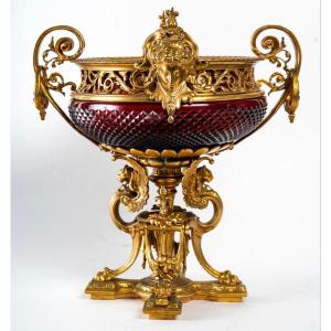 A Bohemian Crystal Centerpiece Cup Late Nineteenth Century