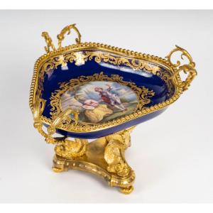 A Porcelain Cup With Gilt Bronze Ornamentation, Late 19th Century