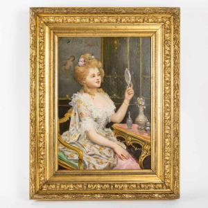 A Painting Oil On Canvas, Late 19th Century 