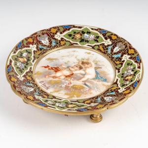 A Gilt Bronze And Cloisonné Enamel Cup, Late 19th Century