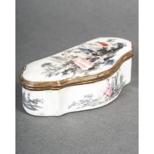 An Enamel Jewelry Box, Late 19th Century