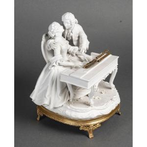 A Romantic Biscuit Sculpture, Late 19th Century 