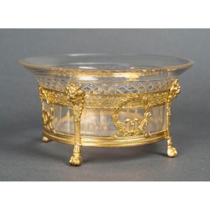 A Crystal And Gilt Bronze Cup, Late 19th Century