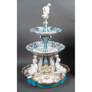 A  Porcelain Center Table; Early XXth Century 