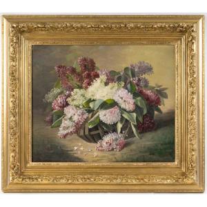 A Painting Of Flowers, Savarol - Late 19th Century 