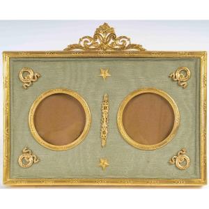 A Double Photo Frame, Louis XVI Style, Late 19th Century