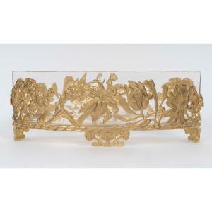 A Crystal And Gilt Bronze Cup, Art Nouveau Period, Early 20th Century 
