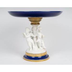 A Porcelain And Biscuit Porcelain Bowl, Late 19th Century 