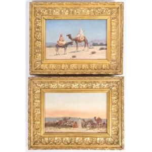A Pair Of Orientalist Oil Paintings On Canvas, Boivin 
