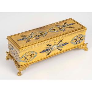 A Gilt Bronze And Cloisonné Enamel Casket, Circa 1880