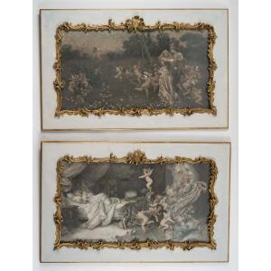 A Pair Of Large  Engravings, Late 19th Century 