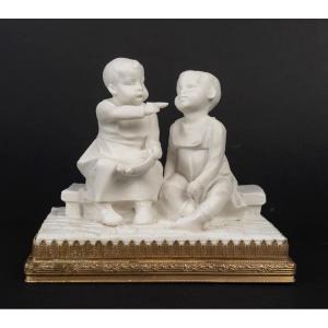 A Small Bisque Porcelain Sculpture, Art Nouveau Period