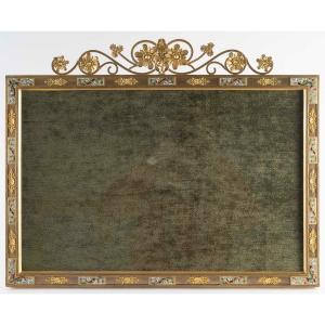 A Late 19th-century Bronze And Enamel Photo Frame