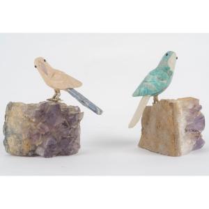 Precious Stone And Marble Sculpture, 20th Century