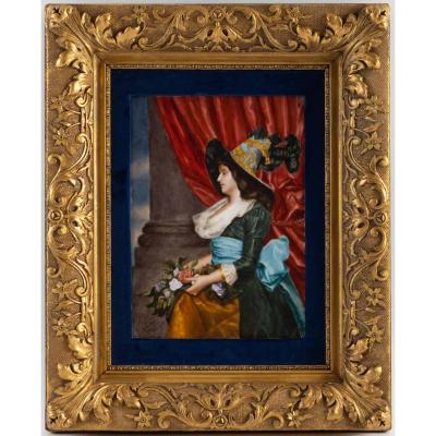 Porcelain Plaque With Frame XIXth Century