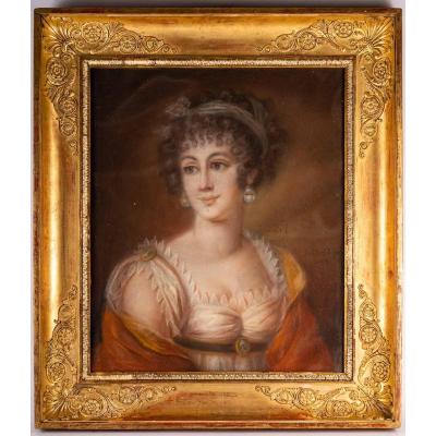 Pastel Portrait d'Une Elegante