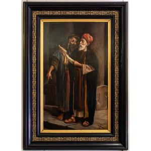 Oil On Canvas Orientalist Lorenzo Ferrer Nineteenth Century