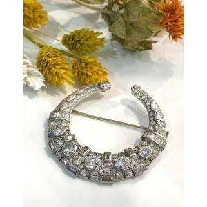 Platinum, White Gold & Diamond Brooch