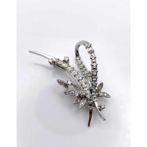 White Gold & Diamond Brooch
