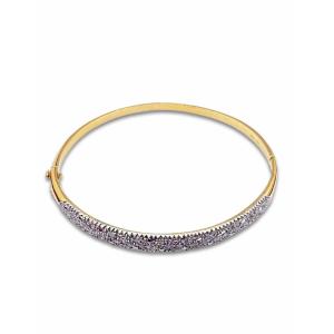 18k Gold & Diamond Opening Half-bangle Bracelet
