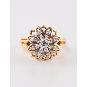 Vintage Gold, Platinum & Diamond Ring